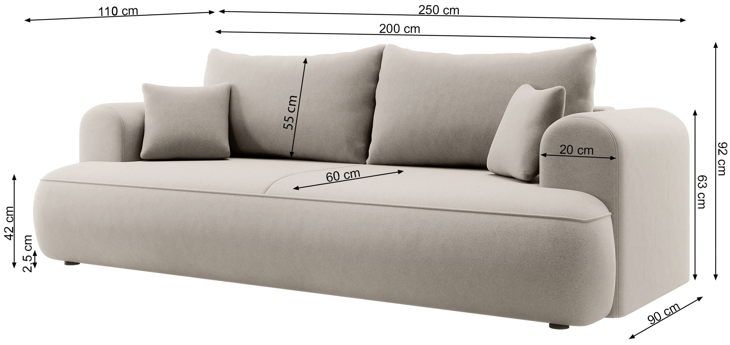 Sofa "Bubble" Kreminis